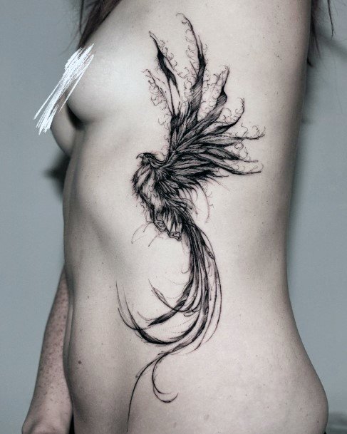 Womens Torso Tattoo Phoenix