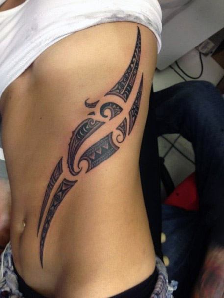 Womens Torso Tribal Tattoo