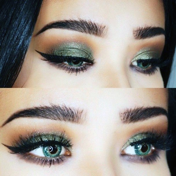 Womens Totally Awesome Green And Brown Eyeshadow