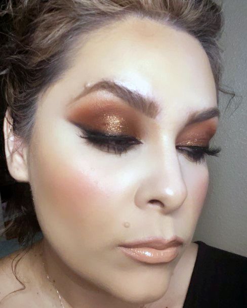 Womens Tough Copper Toned Eyeshadow