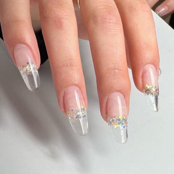 Womens Translucent Girly Nail Designs