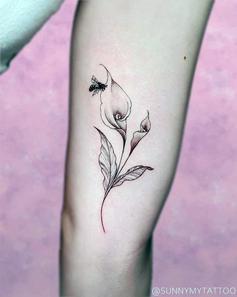 Womens Transparent Bee Tattoo For Women