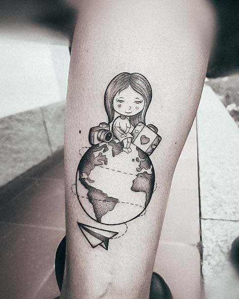 Womens Travelly Travel Tattoo Ideas