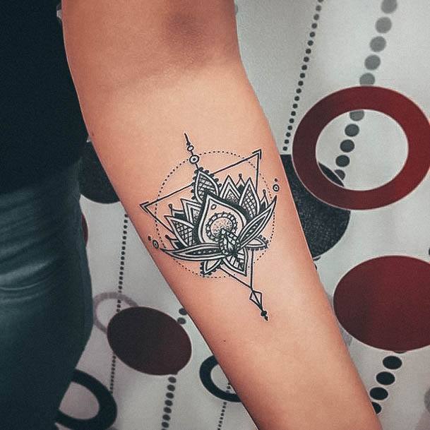 Womens Triangle Girly Tattoo Designs