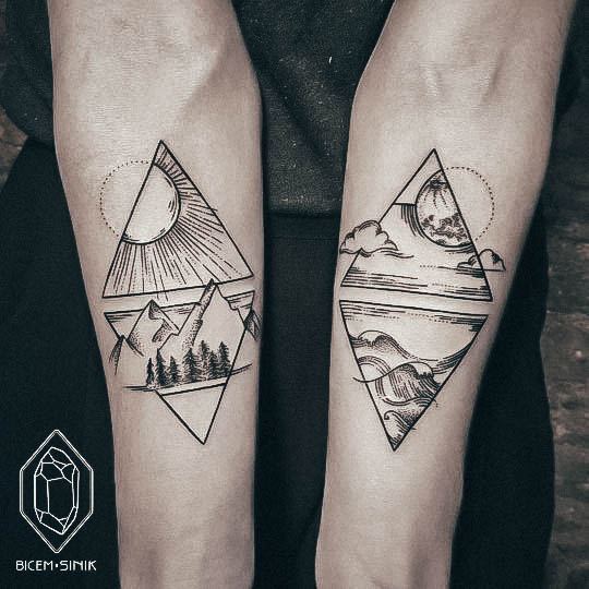 Womens Triangle Tattoo Body Art