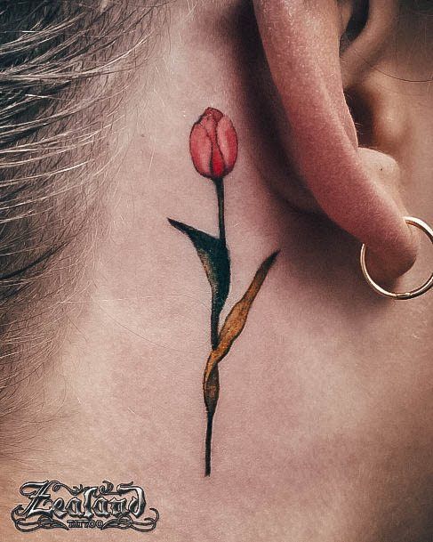 Womens Tulip Tattoo Body Art