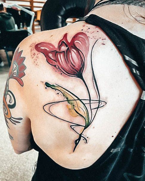 Womens Tulip Tattoo Styles