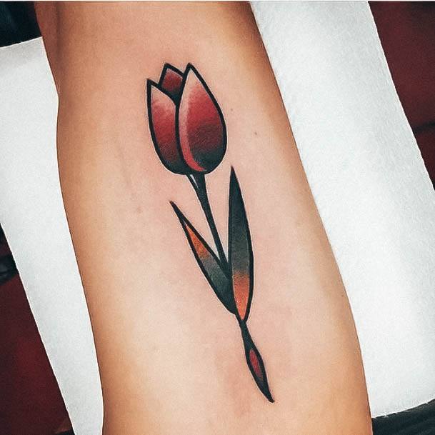 Womens Tuliply Tulip Tattoo Ideas