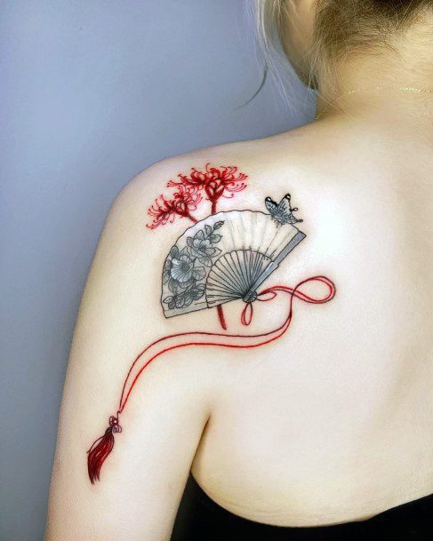 Womens Uchiwa Tattoo Design Ideas