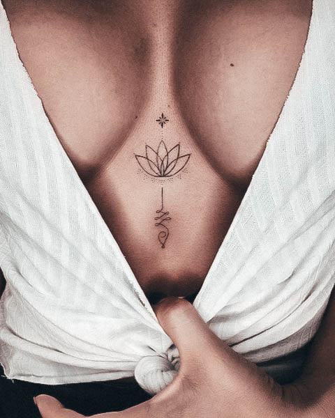 Womens Unalome Tattoo Design Ideas