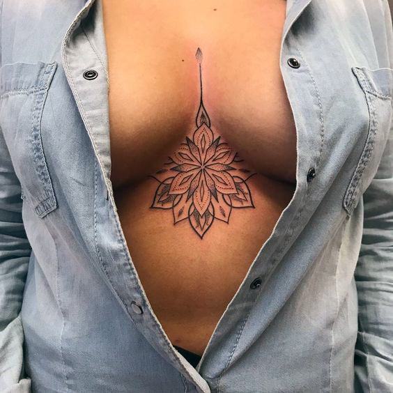 Womens Underboob Designer Tattoo