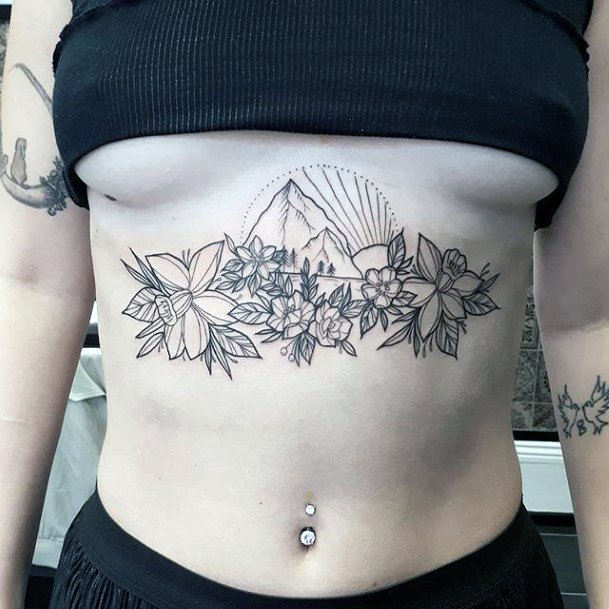 Womens Underboob Remarkable Tattoo