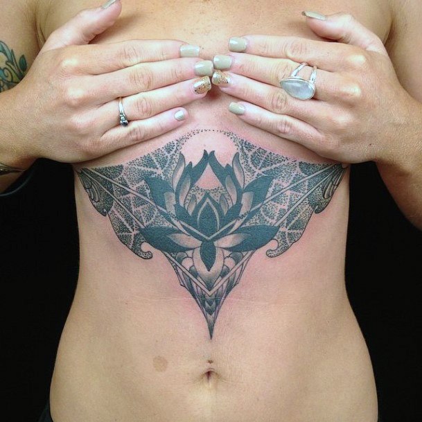 Womens Underboob Spectacular Tattoo