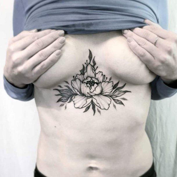 Womens Underboob Unique Tattoo