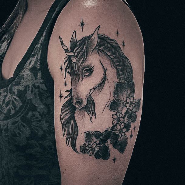 Womens Unicorn Super Tattoo Designs