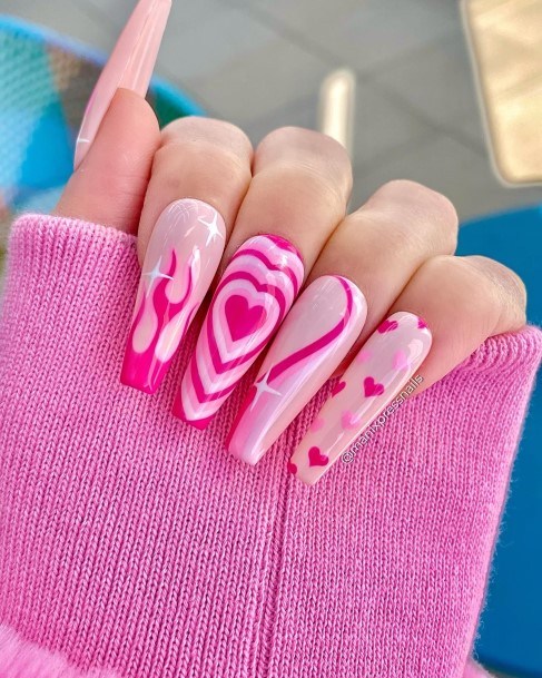 Womens Valentines Day Girly Nail Designs