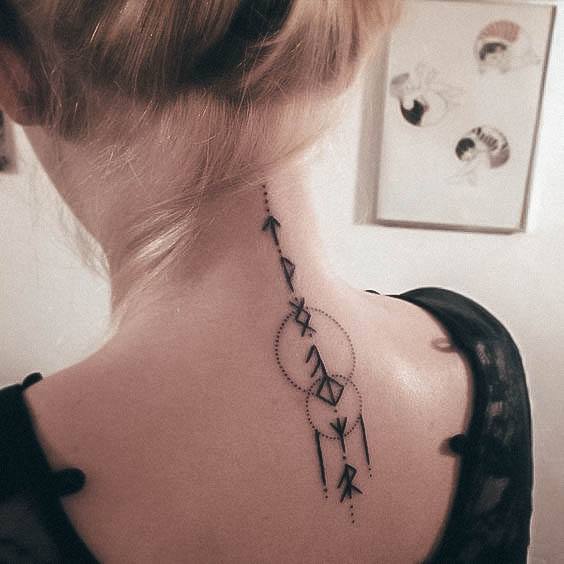 Womens Viking Tattoo Design Ideas Spine