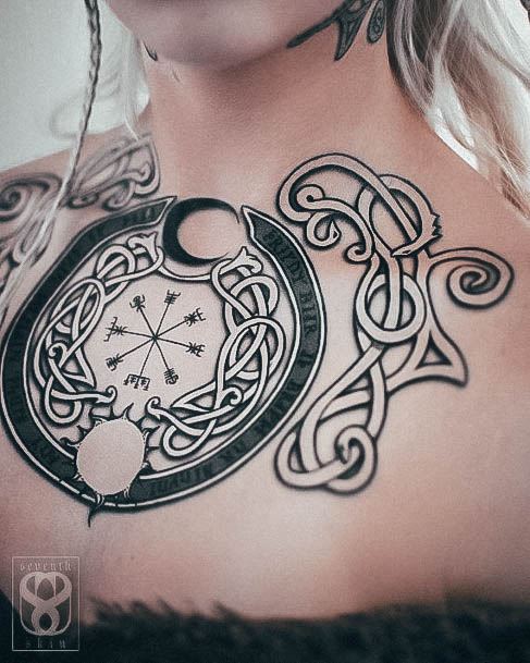 Womens Viking Tattoos Chest