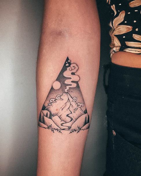 Womens Volcano Super Tattoo Designs