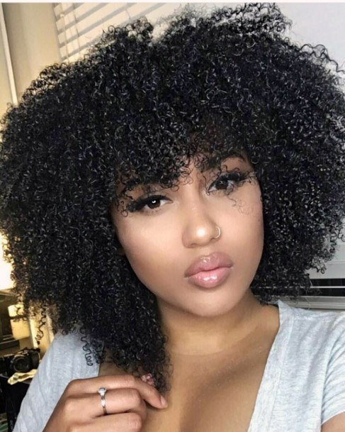 Womens Voluminous Hot Afro Hairstyle