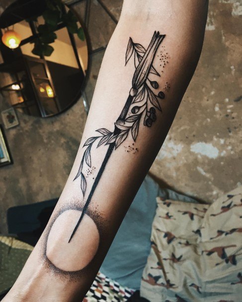 Womens Wand Tattoo Design Ideas