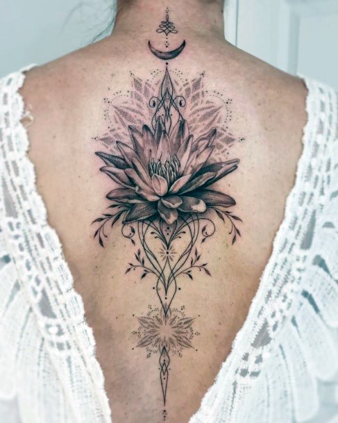 Womens Water Lily Girly Tattoo Designs