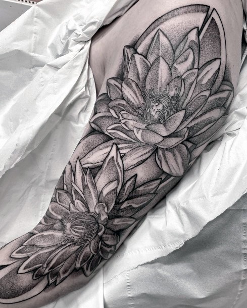 Womens Water Lily Good Looking Tattoos