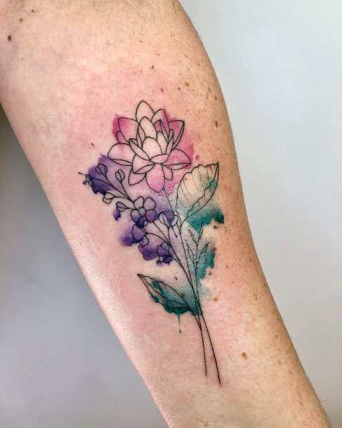 Womens Water Lily Tattoo Ideas
