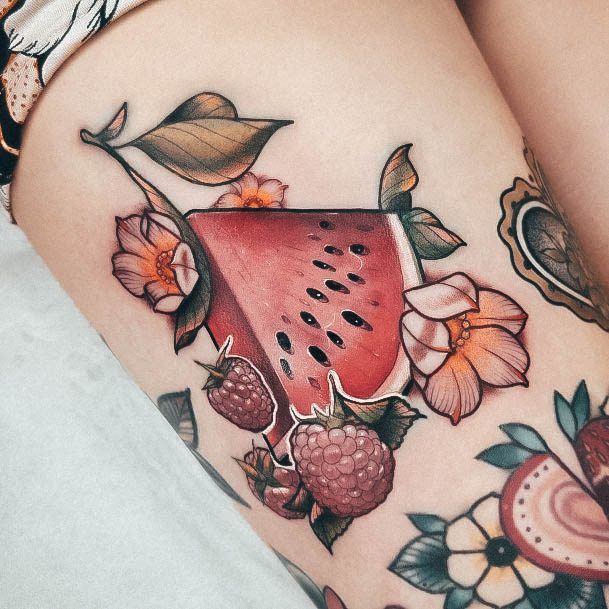 Womens Watermelon Girly Tattoo Designs