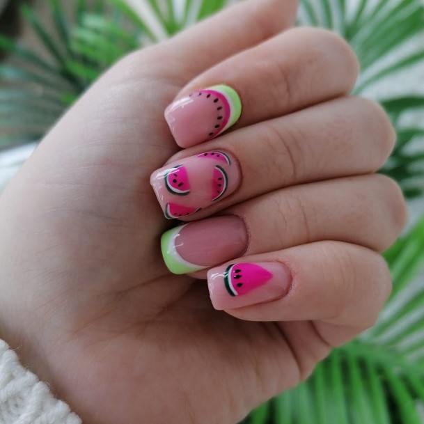 Womens Watermelon Nail Ideas