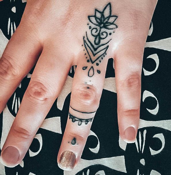 Womens Wedding Ring Girly Tattoo Designs