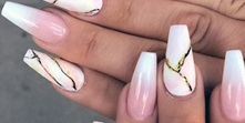 Womens White Ombre Nails