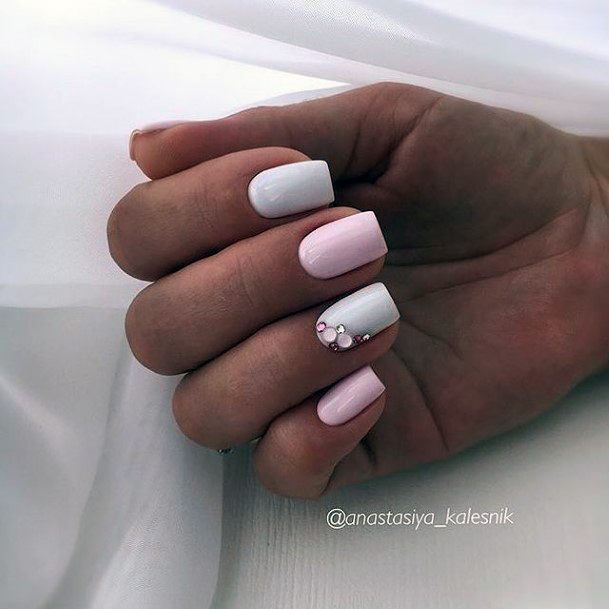 Womens White Prom Good Looking Nails