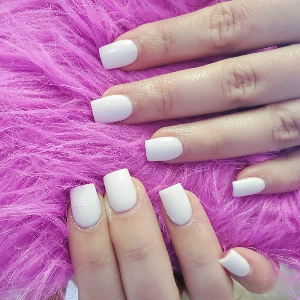 Womens White Square Super Nail Designs