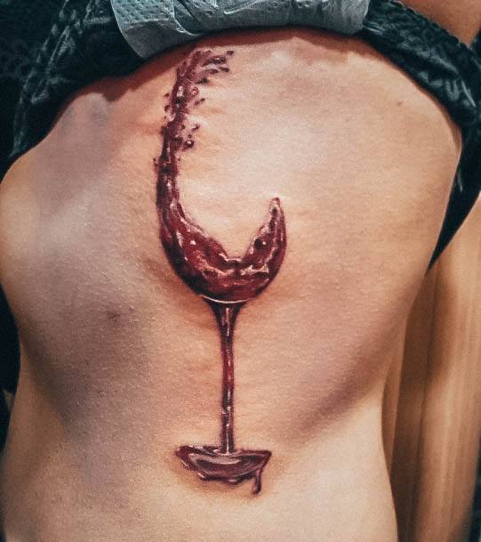 Womens Wine Glass Tattoos