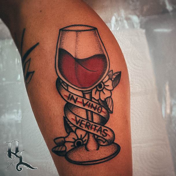 Womens Wine Glassly Wine Glass Tattoo Ideas