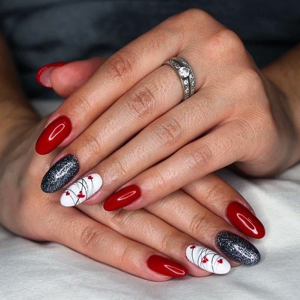 Top 60 Best Romantic Nail Designs For Women - Loving Romance Manicures