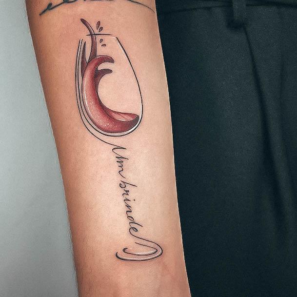 Womens Winely Wine Tattoo Ideas