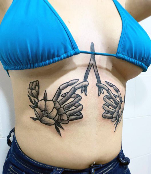 Womens Wishbone Tattoo Design Ideas