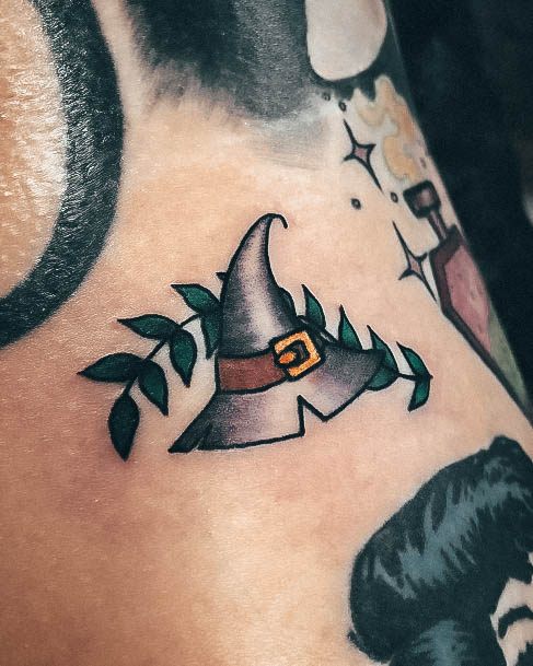 Womens Witch Hatly Witch Hat Tattoo Ideas