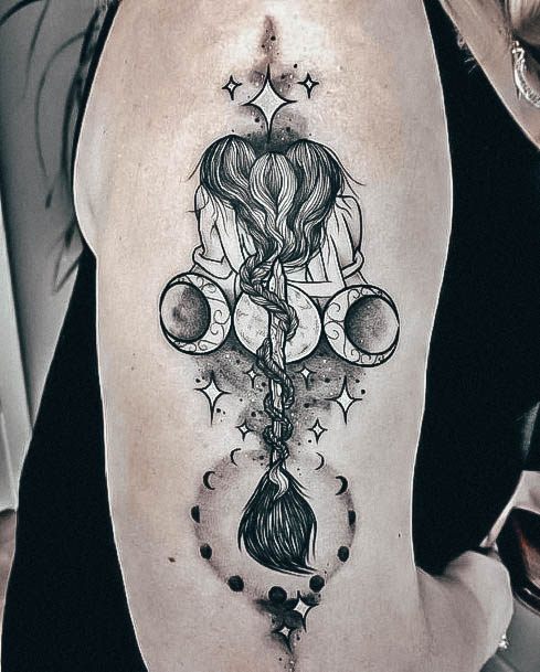 Womens Witch Tattoo Body Art