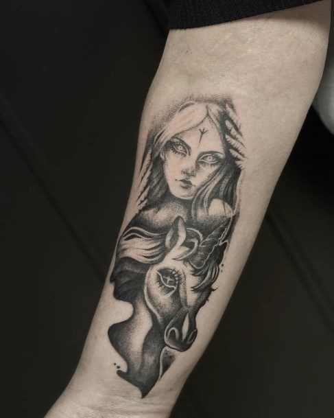 Womens Witch Tattoo Design Ideas