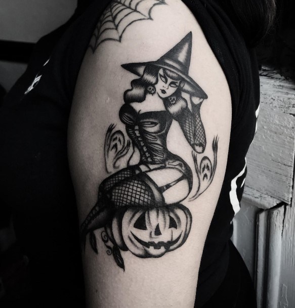 Womens Witchly Witch Tattoo Ideas