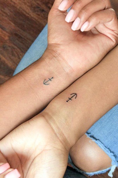 Womens Wrist Anchor Tattoo Best Firend