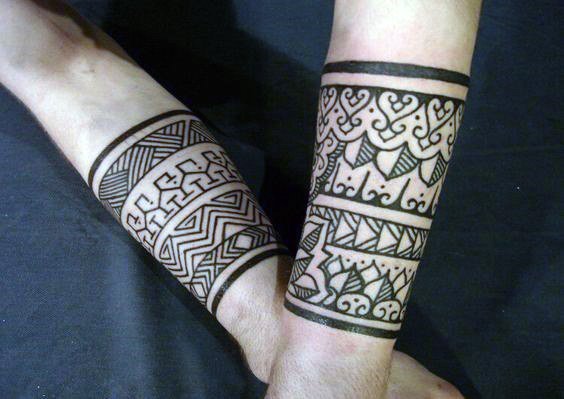 Womens Wrist Mehendi Art Tribal Indian Tattoo