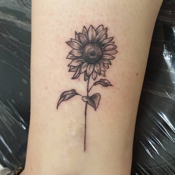 Womens Wrists Sunflower Tattoo