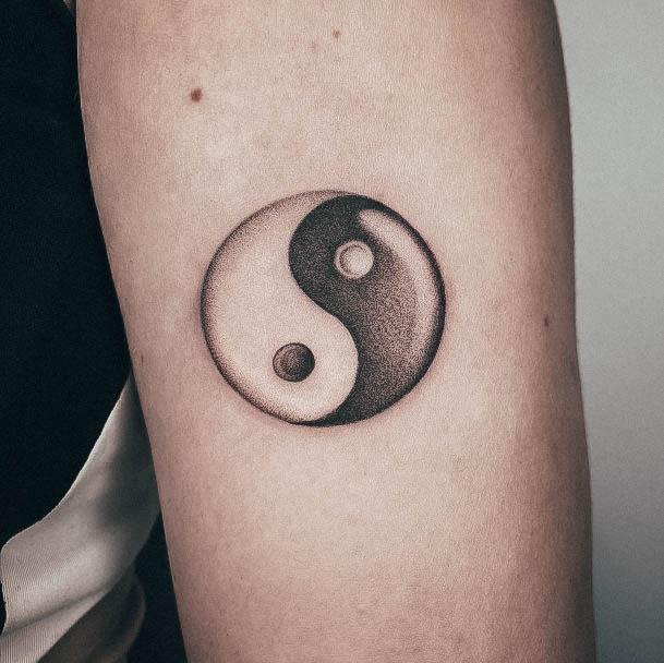 Womens Yin Yang Girly Tattoo Designs