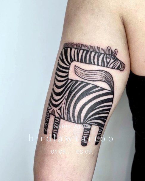 Womens Zebra Tattoo Design Ideas