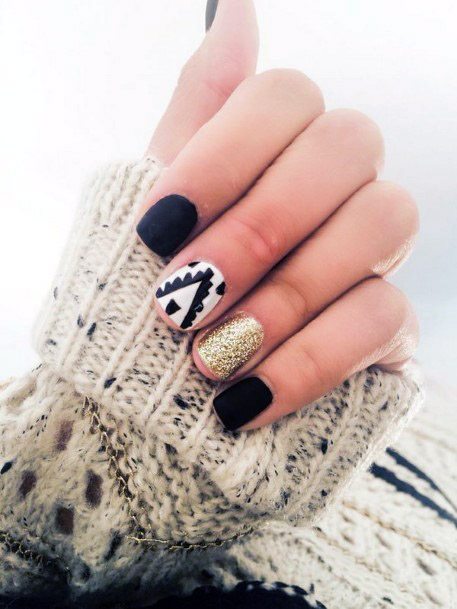 Wonderful Black And White Nail Designs