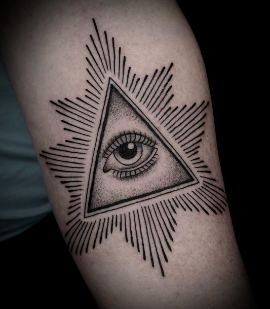 Wonderful Body Art All Seeing Eye Tattoo For Women